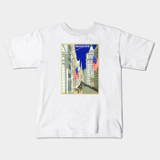 1915 Wall Street, New York City Kids T-Shirt